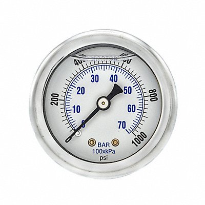Pressure Gauge 1/4 in NPT 2 in