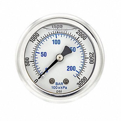 Pressure Gauge 1/4 in NPT 2 in