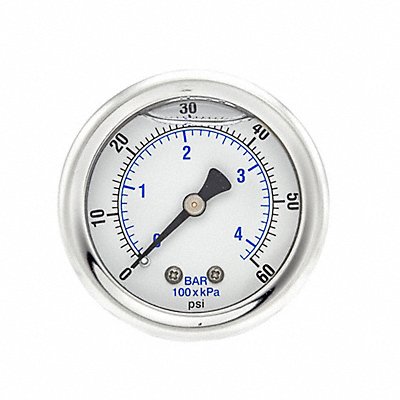 Pressure Gauge 1/8 in NPT 2 in