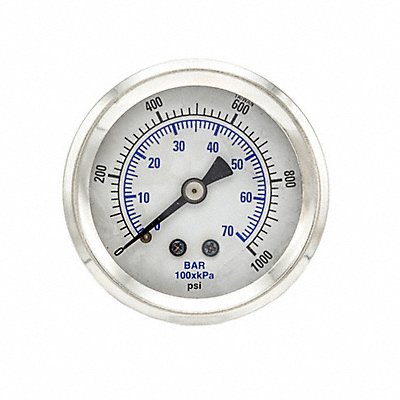 Pressure Gauge 1/8 in NPT 2 in