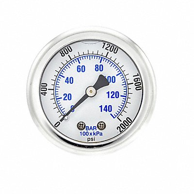 Pressure Gauge 1/8 in NPT 2 in