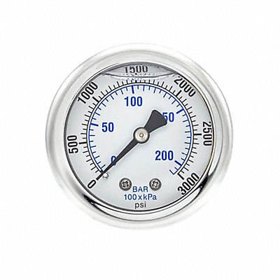 Pressure Gauge 1/8 in NPT 2 in