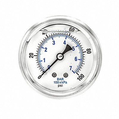 Pressure Gauge 1/4 in NPT 2-1/2 in