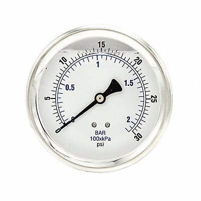 Pressure Gauge 1/4 in NPT 4 in