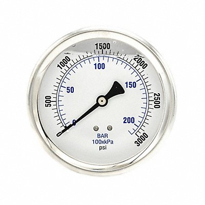 Pressure Gauge 1/4 in NPT 4 in