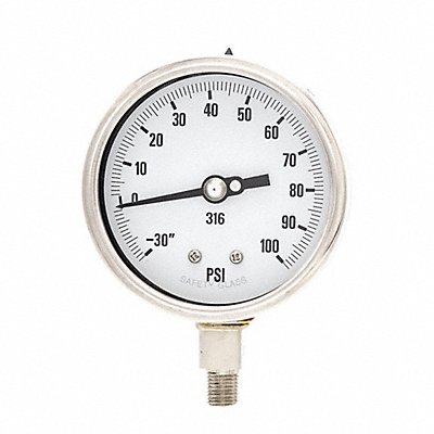 H8415 Compound Gauge Heavy Duty 4 in 30/100
