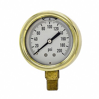 Pressure Gauge 1/4 in NPT 2-1/2 in