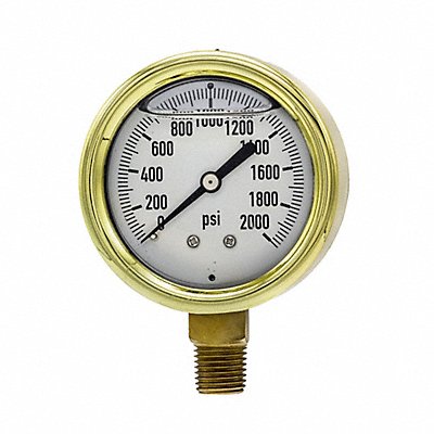 Pressure Gauge 1/4 in NPT 2-1/2 in