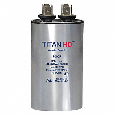 Motor Run Capacitor 60 MFD 4 13/32  H