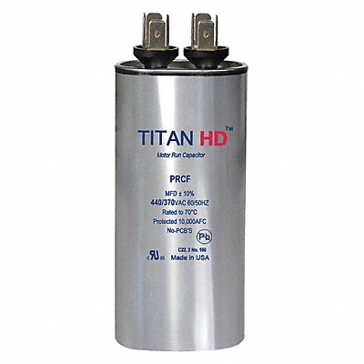 Motor Run Capacitor 12.5 MFD 2 7/8  H