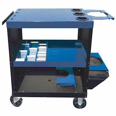 Welding Cart Casters 35 in H Blue