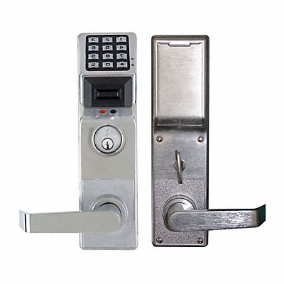 Electronic Lock Satin Chrome 12 Button