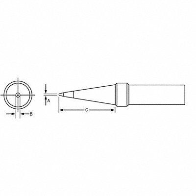 WELLER ET Conical Soldering Tip