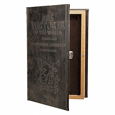 Antique Book Safe 0.07 cu ft Black