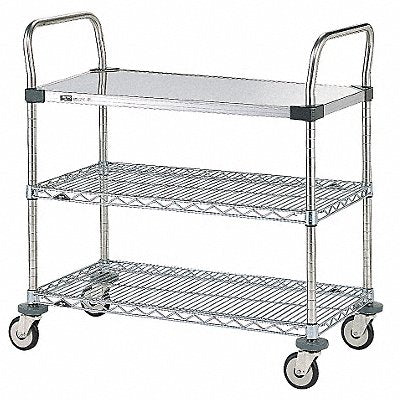 Utility Cart SS/Chrome 32x18x38 3 Shelf