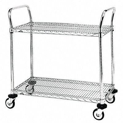 Utility Cart SS 26x18x38 2 Shelf