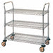 Utility Cart Chrome 38x21x38 3 Shelf