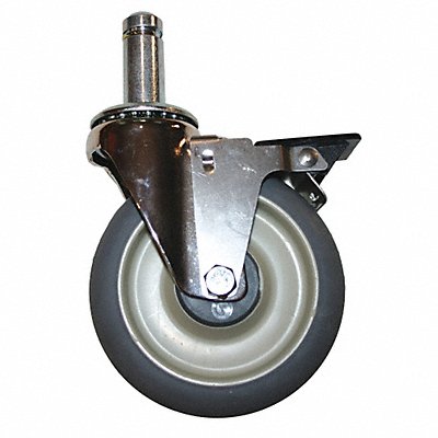 Swivel Stem Caster w/Brake Height 5 In