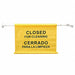 Door Barricade Sign 14in H Yellow