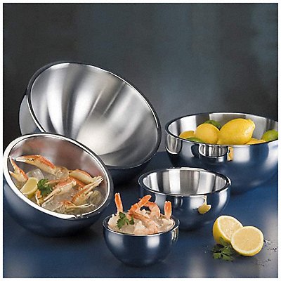 Double Wall Bowl 23 oz Silver