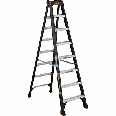 Stepladder Fiberglass 8 ft H 300 lb Cap