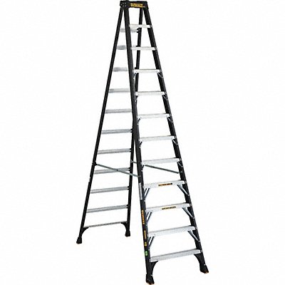 Stepladder Fiberglass 12 ft H 300 lb Cap