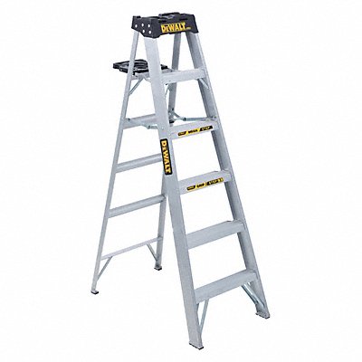 Stepladder Aluminum 6 ft H 300 lb Cap.