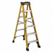 Stepladder Fiberglass 6 ft H 500 lb Cap