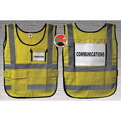 H6445 Safety Vest Yellow Legend Insert Univsl