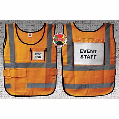 H6445 Safety Vest Orange Legend Insert Univsl