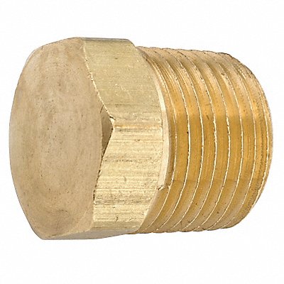 Hex Head Plug Brass 3/8 Pipe Size MNPT