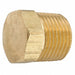 Hex Head Plug Brass 1/2 Pipe Size MNPT