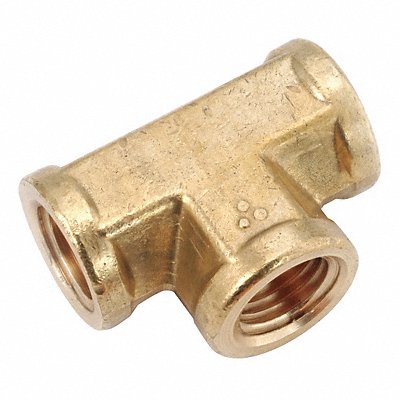 Female Tee Brass 1/2 in Pipe Size NPT