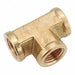 Female Tee Brass 1/2 in Pipe Size NPT