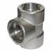 Tee 316/316L SS 2 in Pipe Size Socket