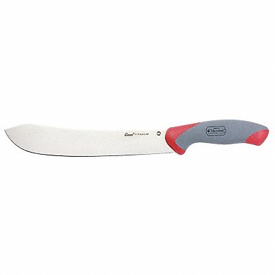 Butcher Knife 10 Blade Gray/Red Handle