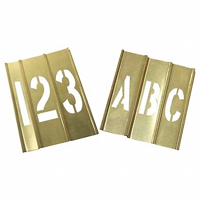 Stencil Kit 46 Piece 1 In Brass