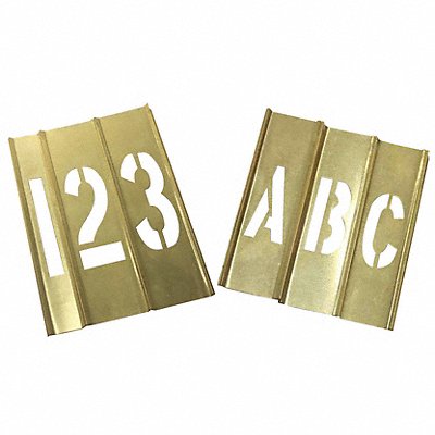 Stencil Kit 46 Piece 3 In Brass