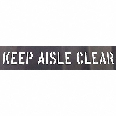 Keep Aisle Clear stencil
