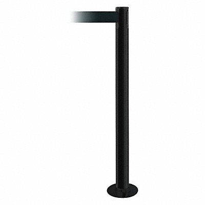 Fixed Barrier Post with Belt Black