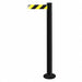 Fixed Barrier Post with Belt Black