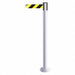 Fixed Barrier Post with Belt White