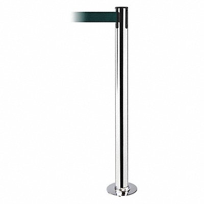 Fixed Barrier Post with Belt Green