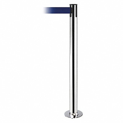 Fixed Barrier Post w/ Belt 13 ft L Blue