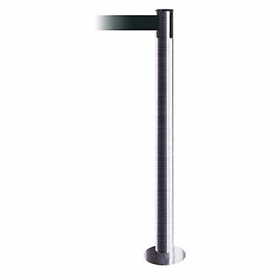 Fixed Barrier Post w/ Belt Satin Chrome