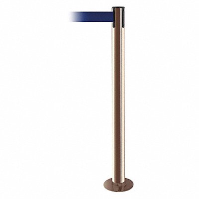 Fixed Barrier Post with Belt Blue