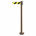 Fixed Barrier Post with Belt Satin Brass