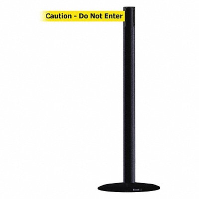 Barrier Post with Belt 13 ft L Yellow