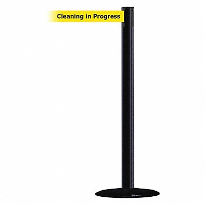 Barrier Post with Belt 13 ft L Yellow