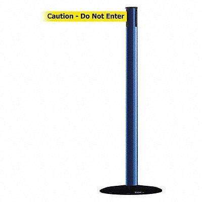 Barrier Post with Belt 13 ft L Yellow